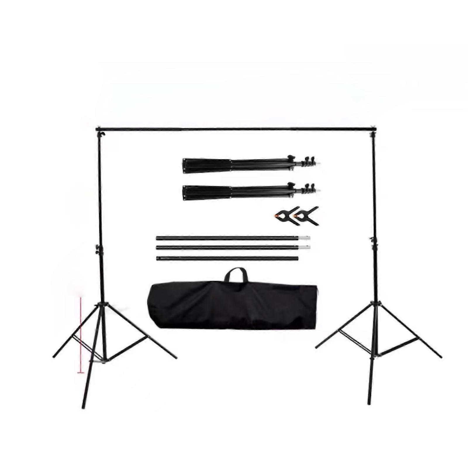 Background Stand Iron Pipe Retractable Adjustable Backdrop Support Stand for Photography Studio Video 2x2m/2.19x2.19yd Without Backdrop