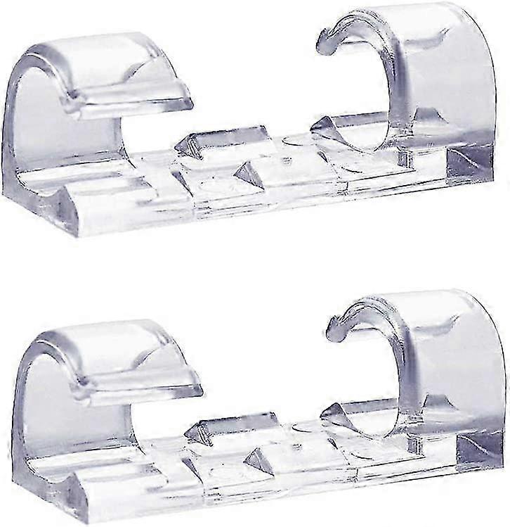 60Pcs Transparent Cable Clips,Self Adhesive Cable Tidy Wire Holder