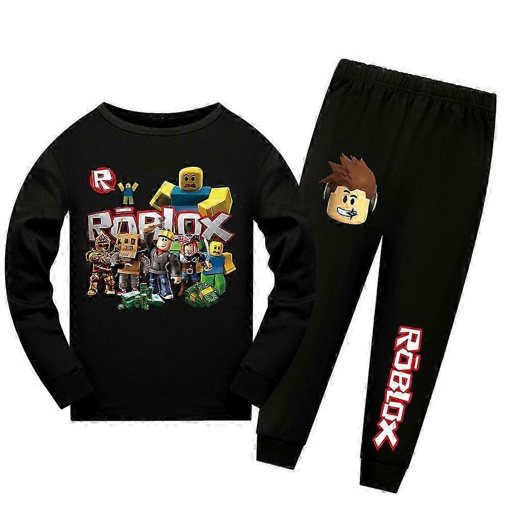 2ks / sada Chlapci Dívky Roblox Hra Tištěné Tričko Topy Kalhoty Pyžamo Pjs Pyžamo Noční prádlo