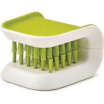 Knife And Cutlery Cleaner Brush Bristle Scrub Kitchen Washing Non-slip, One Size, Green