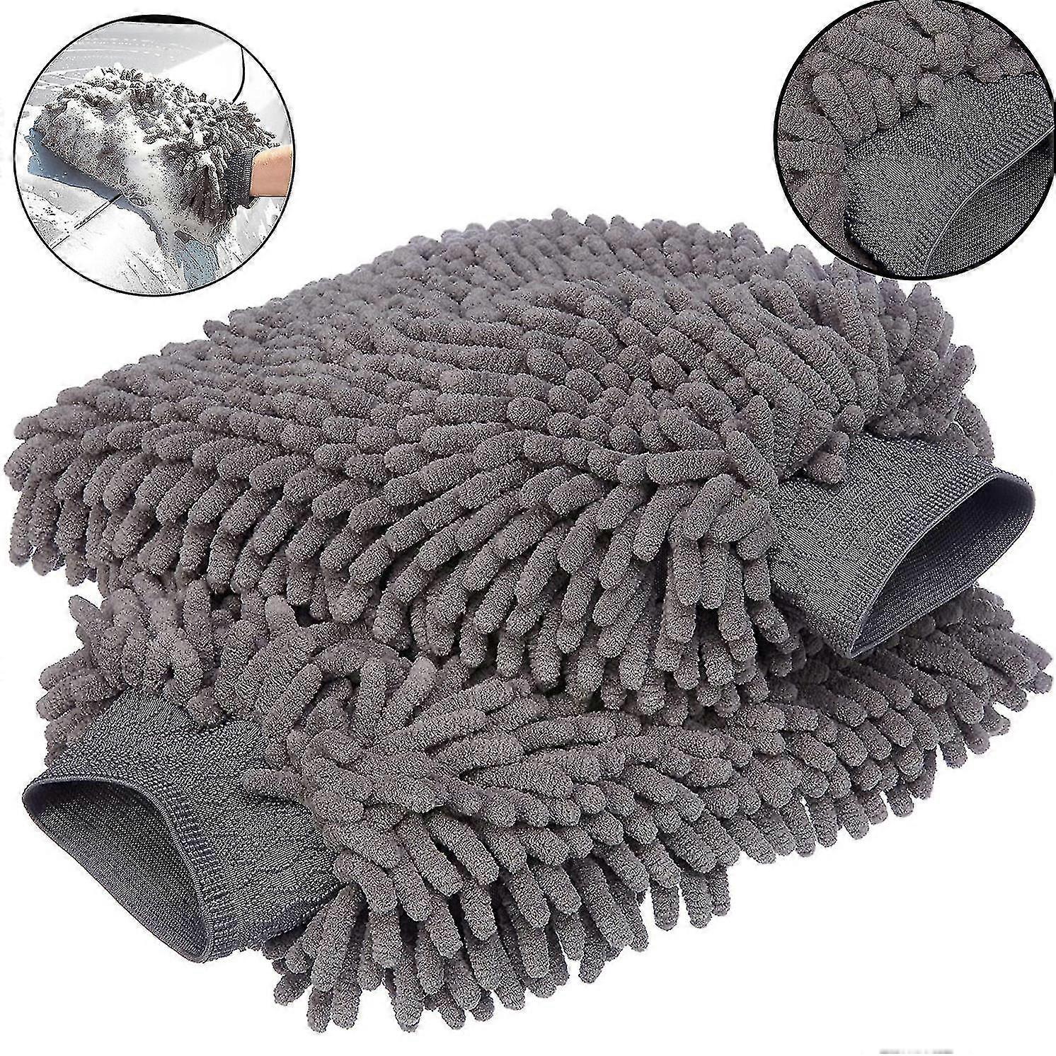 Deluxe Microfiber Car Wash Mitt (2 Pack)