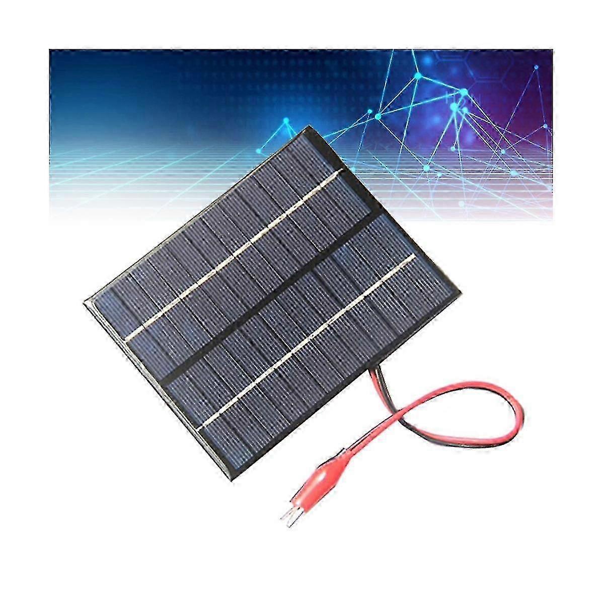 12v 2w solcellepanel lader strøm diy solcellemodul batteri vanntett for bil utendørs leir