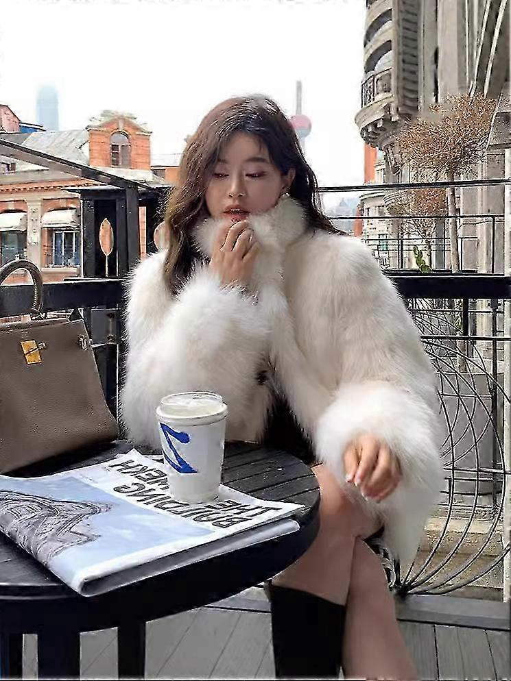 Imitert revpels, kort slankende design for kvinner, høst/vinter 2024