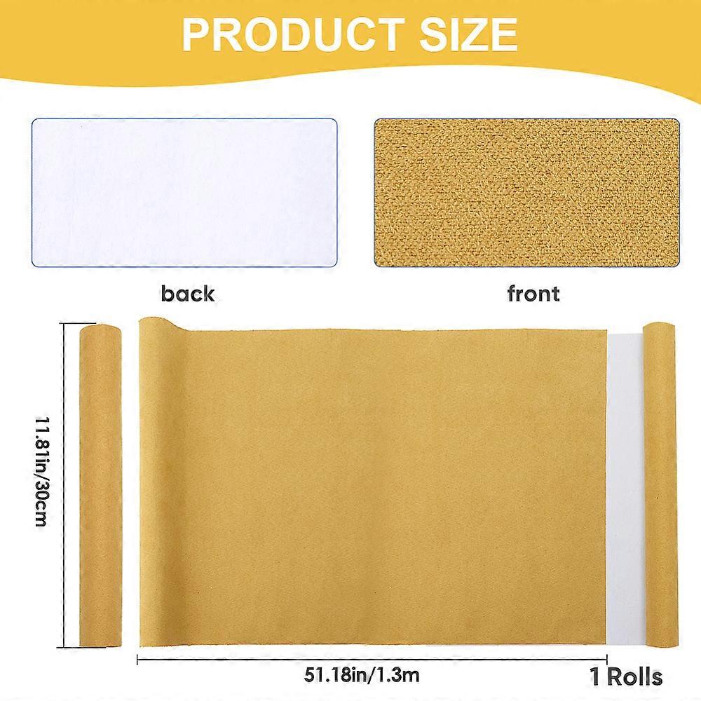 Faux Suede Book Covers Notebook Wraps Rectangle Gold 300x1300mm