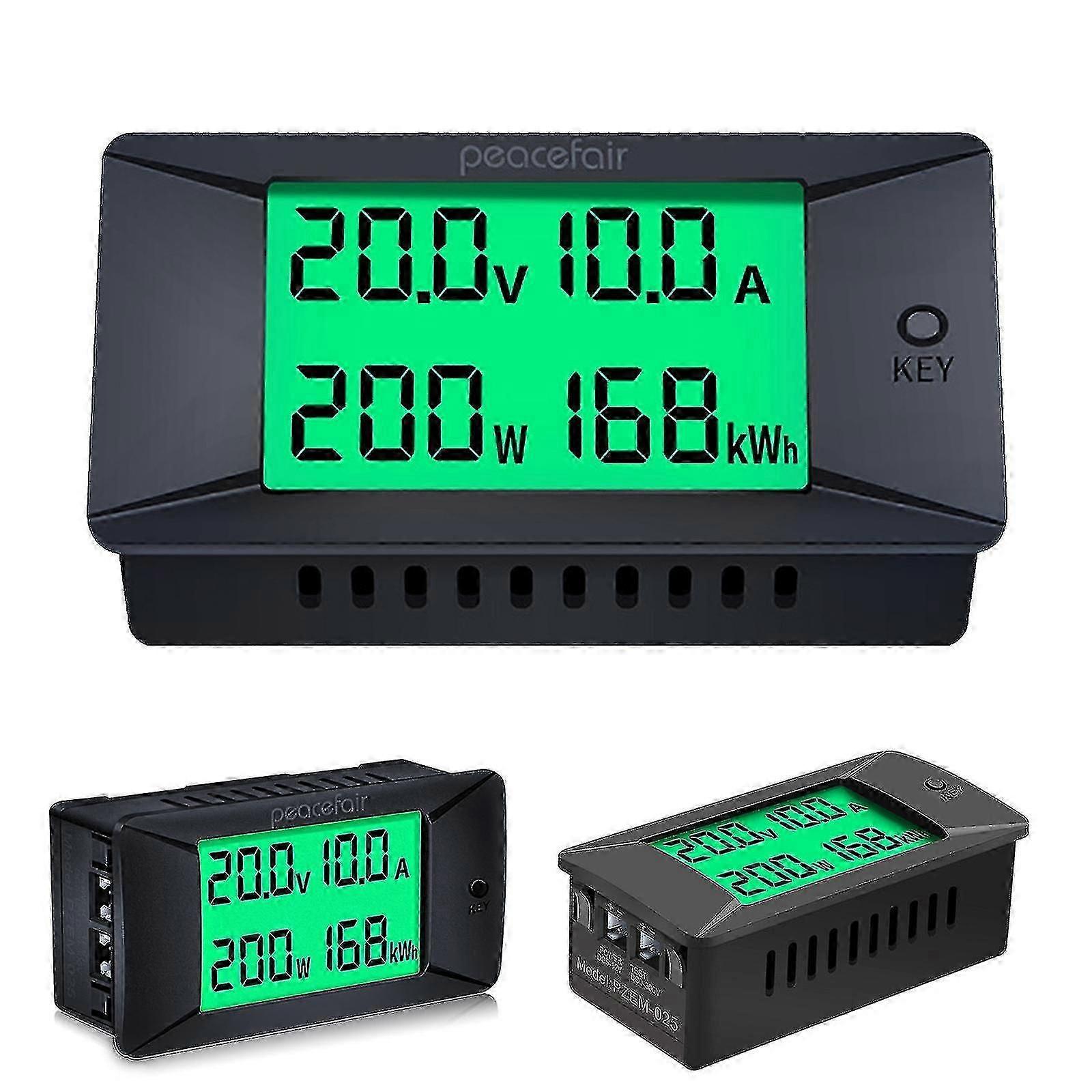 מד מתח דיגיטלי DC 0-300v 300a LCD מתח אמפר מתח אמפר כוח לוח מד זרם