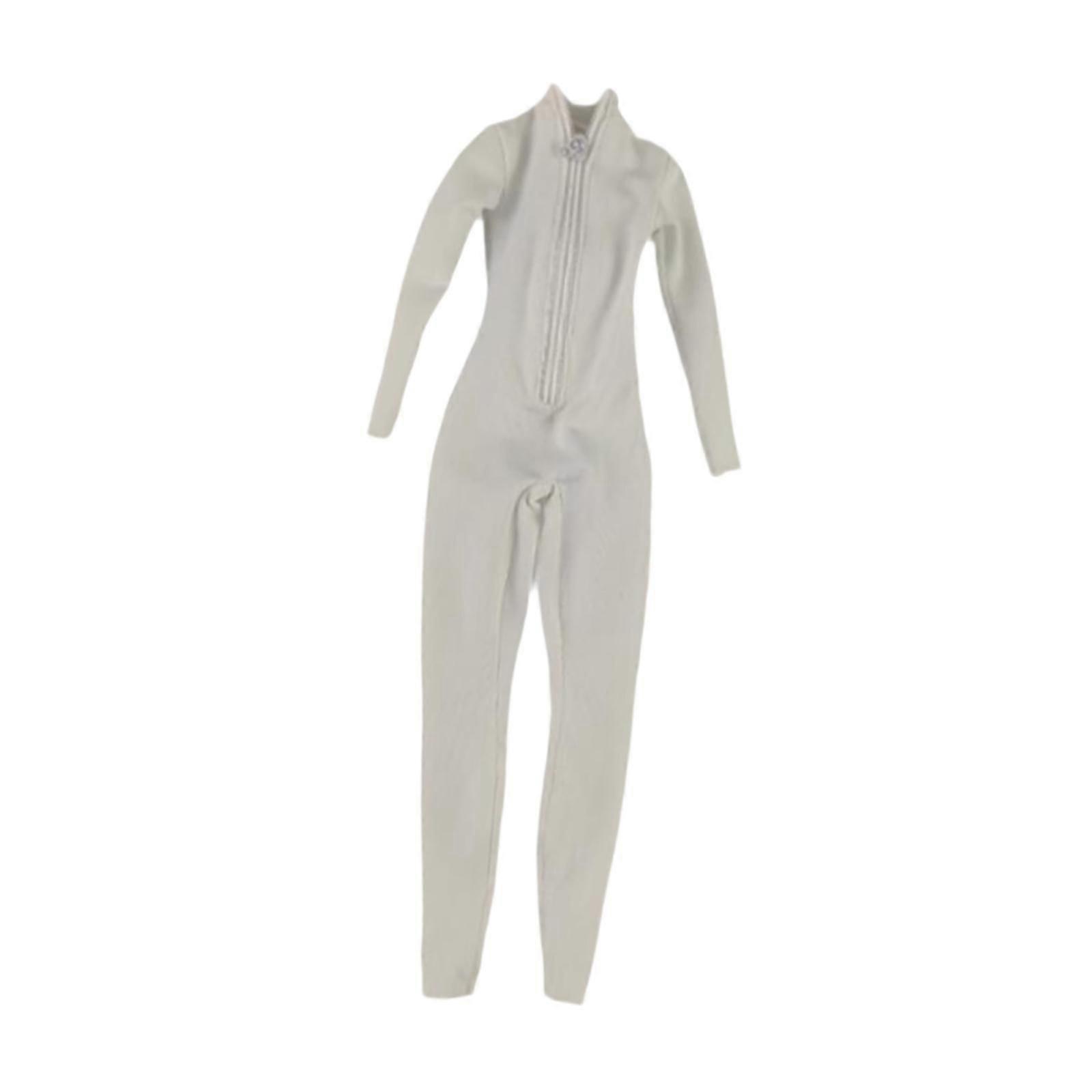 1:6 Scale Action Figures Jumpsuit Doll Outfits for 12'' Action Figures Gifts White
