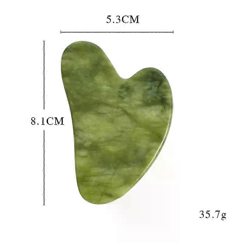 Gaibosi Heart-shaped Jade Thin Gua Sha Scraping Board 5 Colors Option Black White Green Blue Jade Facial Massage Scraping Massager