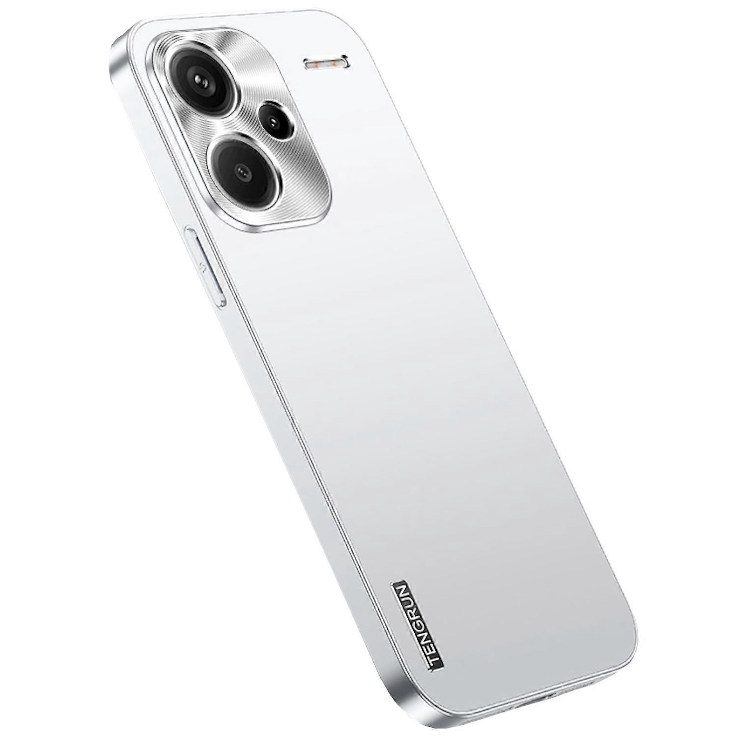 For Xiaomi Redmi Note 13 Pro Plus Fine Matte Metal Design Case Silver