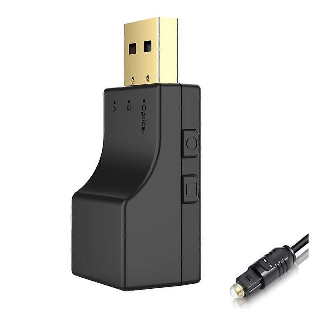 Bluetooth-zender + SPDIF 2-in-1 Bluetooth 5.0-audiozender Optisch draadloos met lage speling