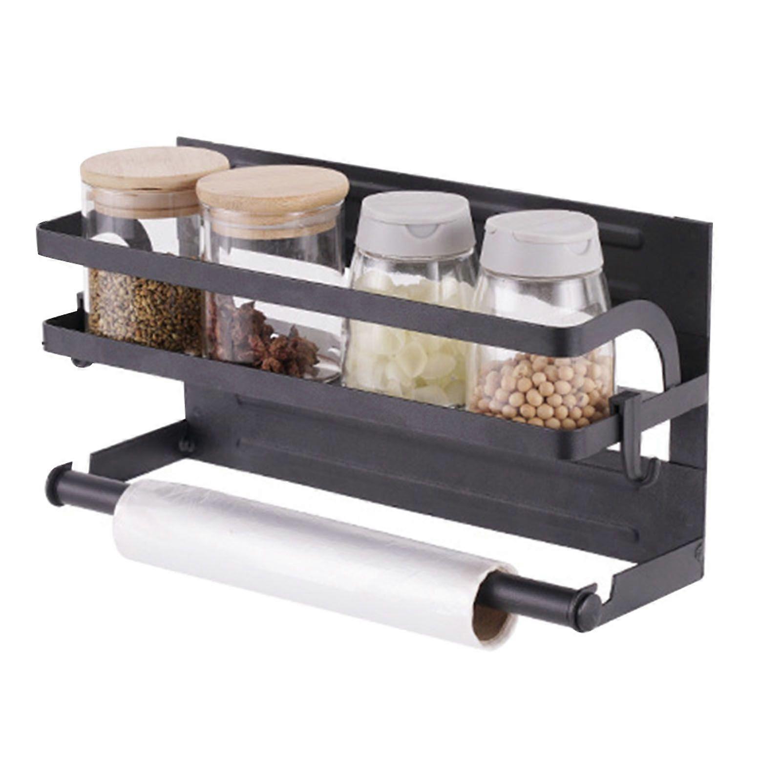 Refrigerator Magnetic Storage Shelf Organizer Strong Magnetic Spice Rack for Refrigerator B Style Single Layer