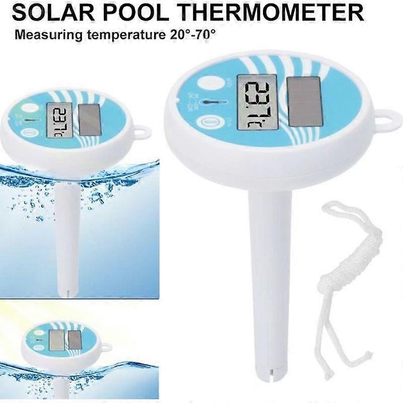 Solar Powered Digital Thermometer Accurate Pool Water Temperature Measuring Tool