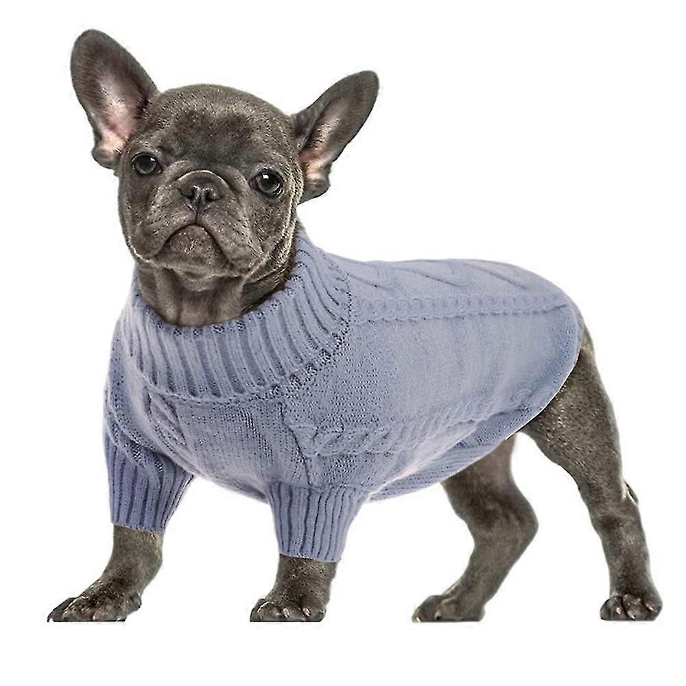Warm Solid Knit Sweater Dog Turtleneck Pet Fall/winter Clothing