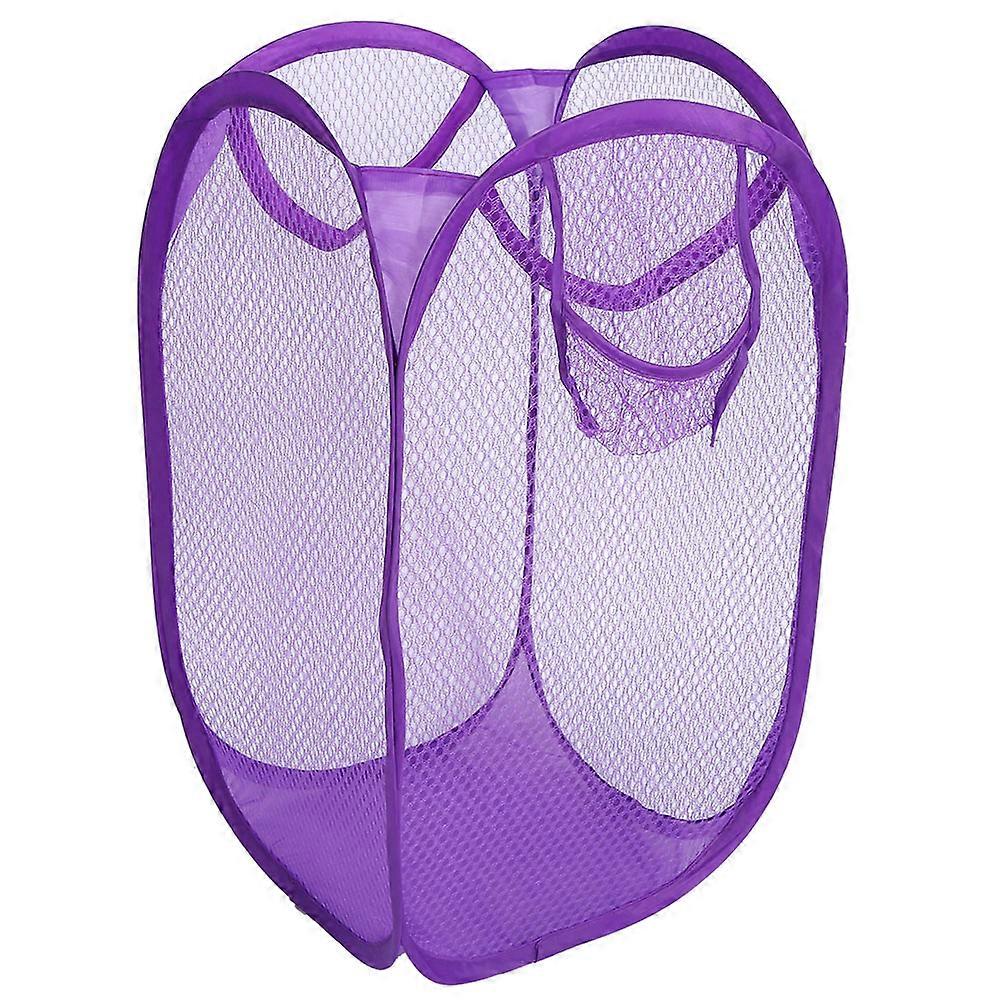Portable Dirty Clothes Laundry Basket Foldable Housekeeping Container Storage Baskets Purple