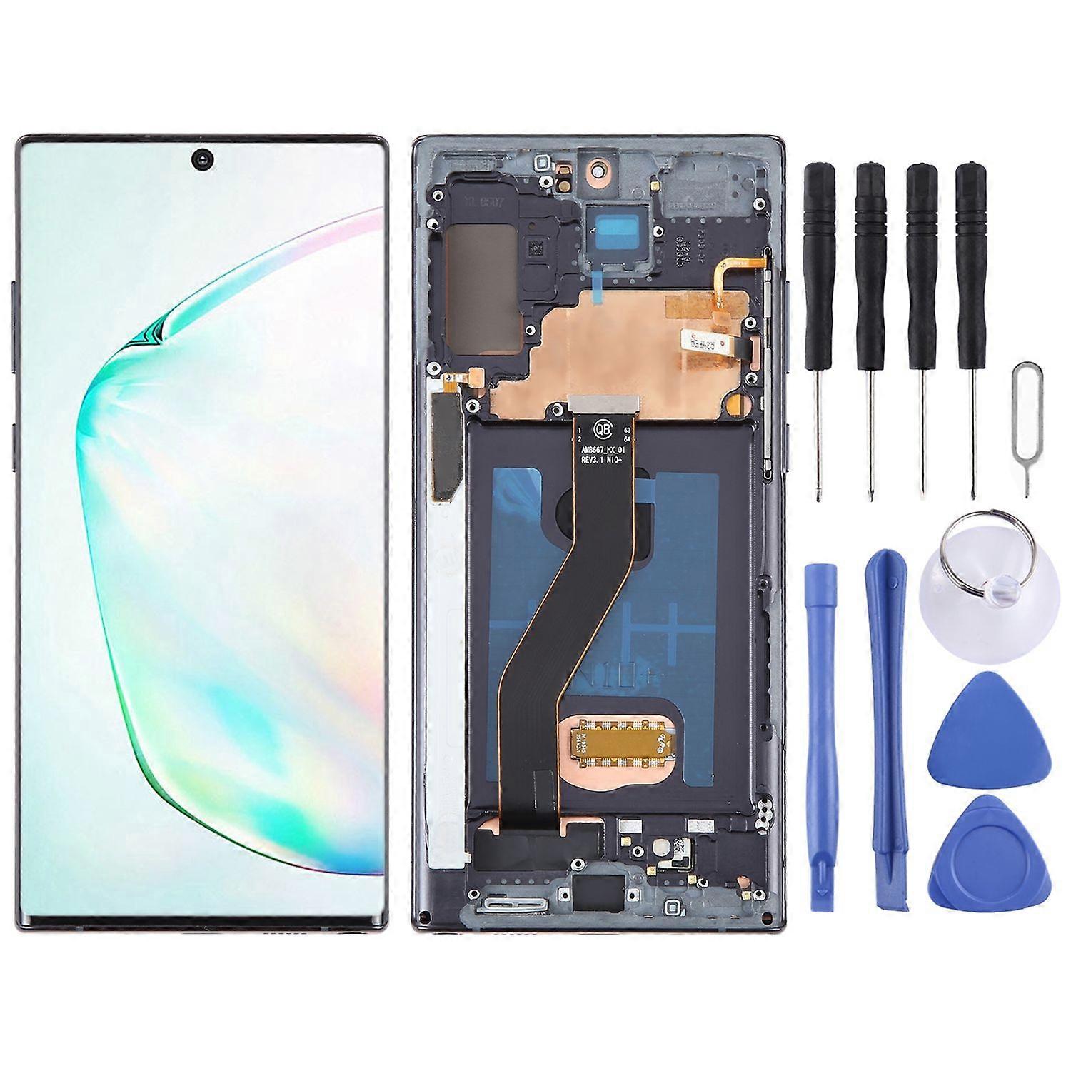 For Samsung Galaxy Note10+ Plus SM-N975 Display Full OLED LCD with Frame Unit Touch Spare Part Repair Black