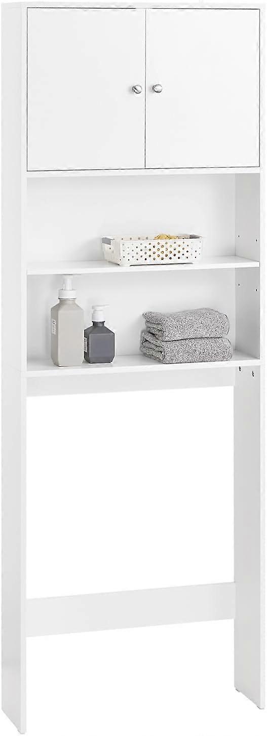 SoBuy BZR165-W,Λεπτό ντουλάπι αποθήκευσης μπάνιου Tallboy ανεξάρτητο ντουλάπι μπάνιου Hight 182cm για πάνω από πλυντήριο ρούχων ή τουαλέτα