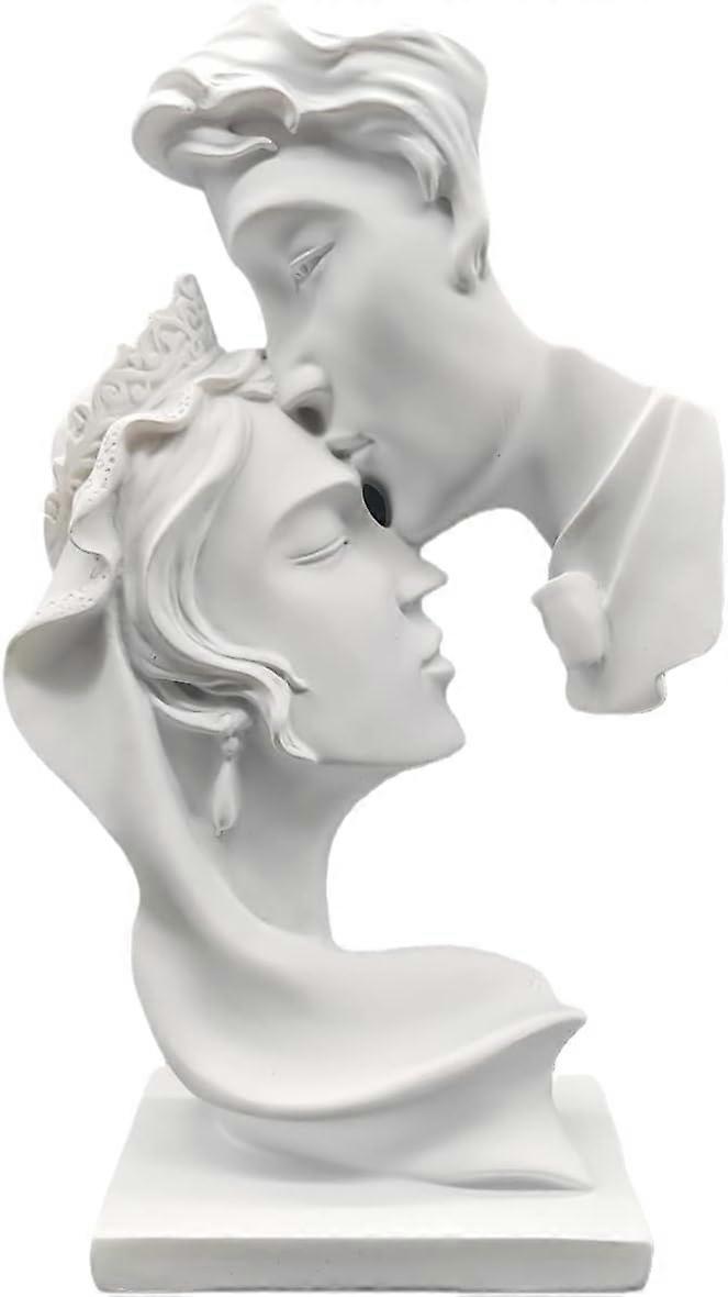Abstract Decorative Statue for Modern Living Room Decor, Artistic Resin Sculpture, 12-Inch Tall, Contemporary Home Gift Idea