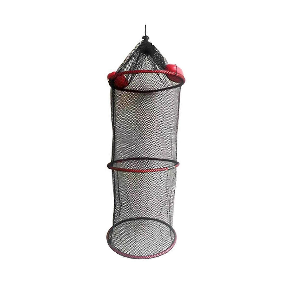 Schwimmender Angelkorb Faltbarer schwimmender Fischkorb Tragbare Mesh-Fischeimer-Aufbewahrungstasche Floatin