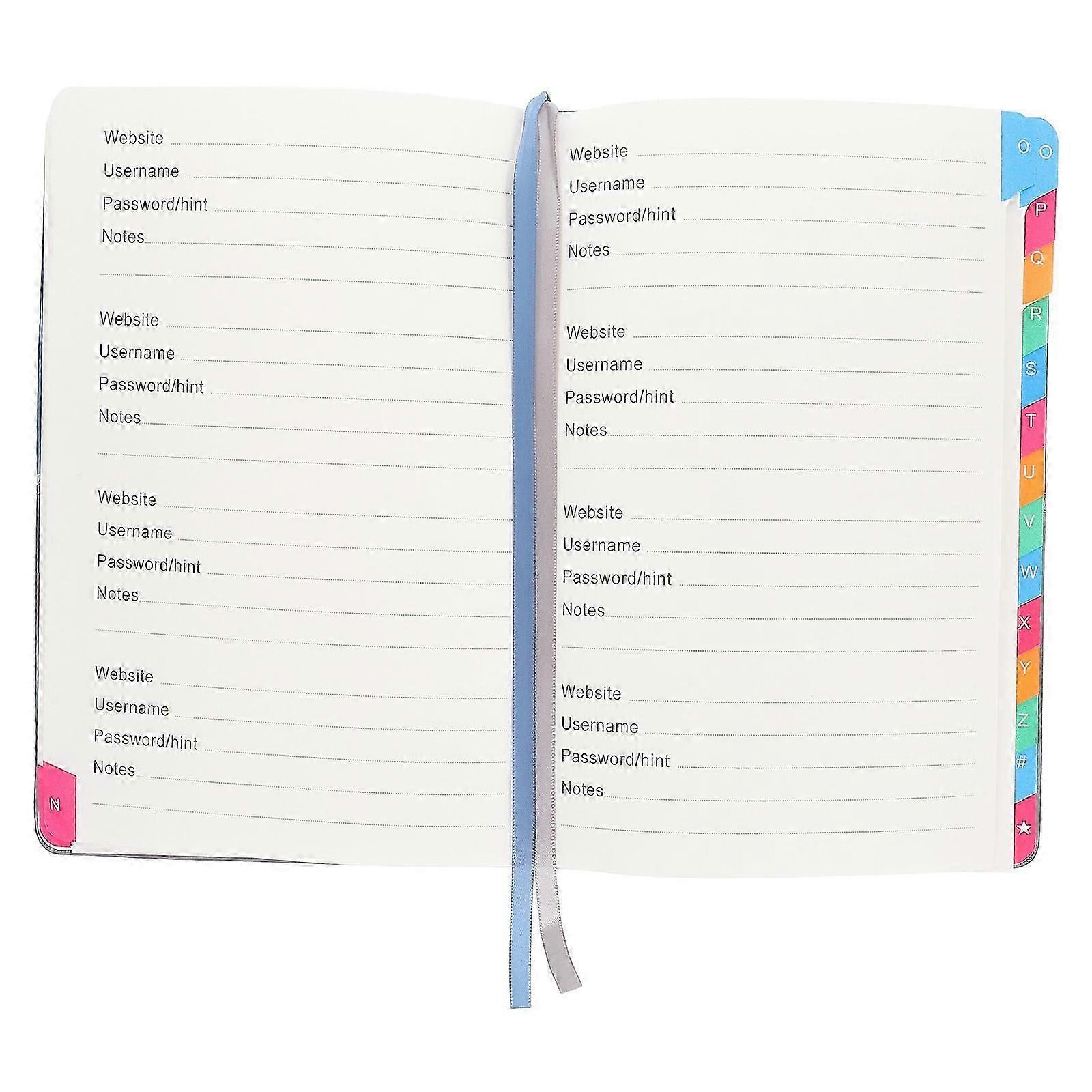 Wachtwoord Notebook Internet Wachtwoord Kladblok Draagbare Websites Adres Notebook met Alfabetische Tabbladen