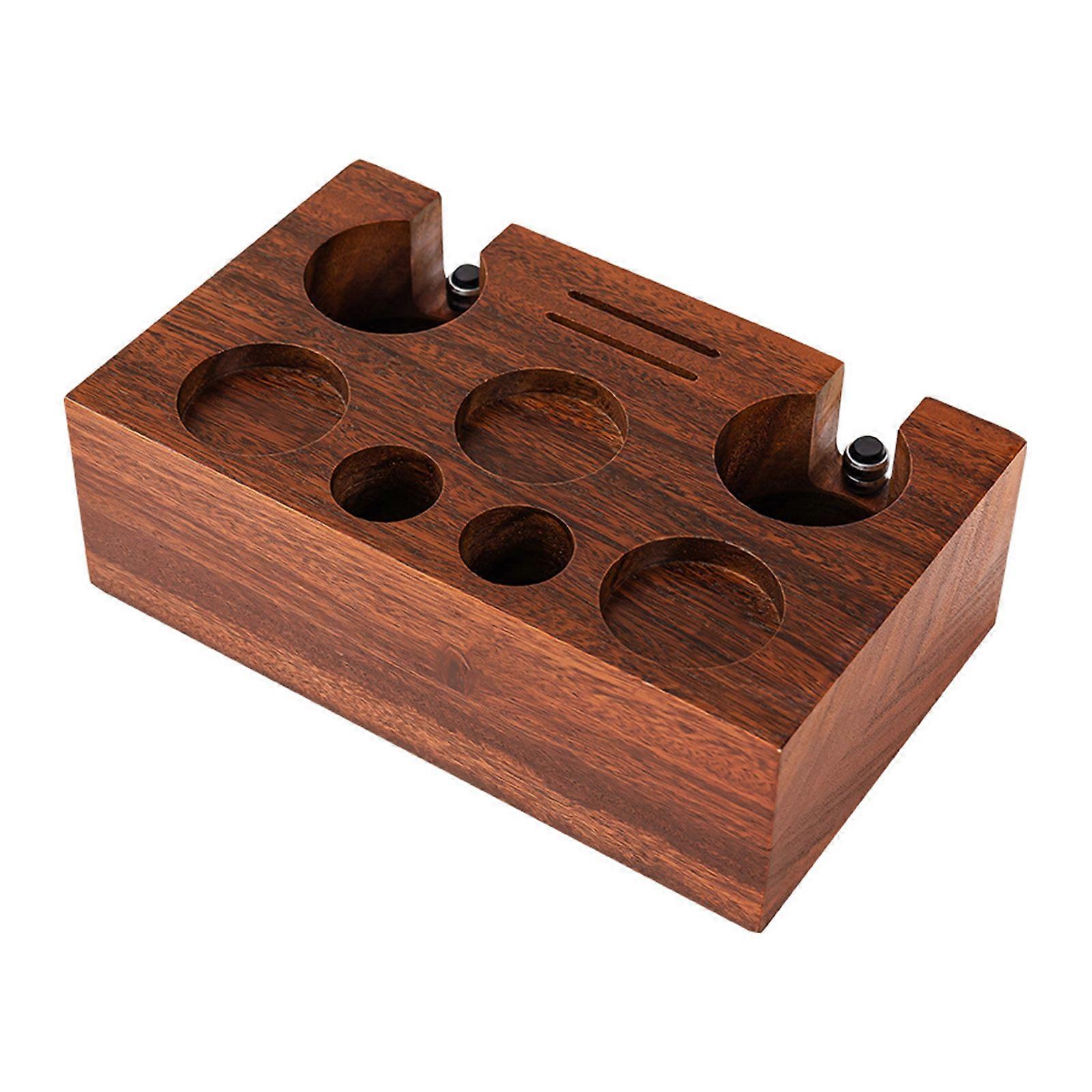 Coffee Tool Base Coffee Portafilter Coffee Accessaries Organizers Handle Tamper Stand Wood Texture for Coffee Gadget