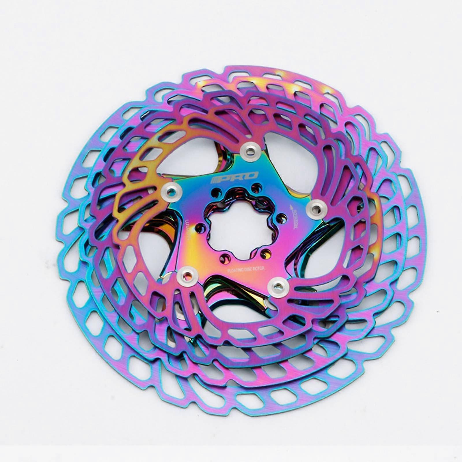 Färgglada MTB cykel skivbroms 140/160/180/203MM cykling 6 bultar rotor regnbåge