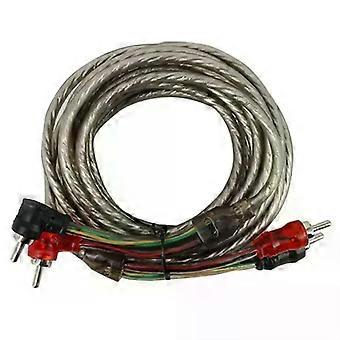 Car Audio Signal Cable Pure Copper 2 to 2 Power Amplifier Subwoofer Wire 5m RCA Signal Line for Car Audio System Accessories