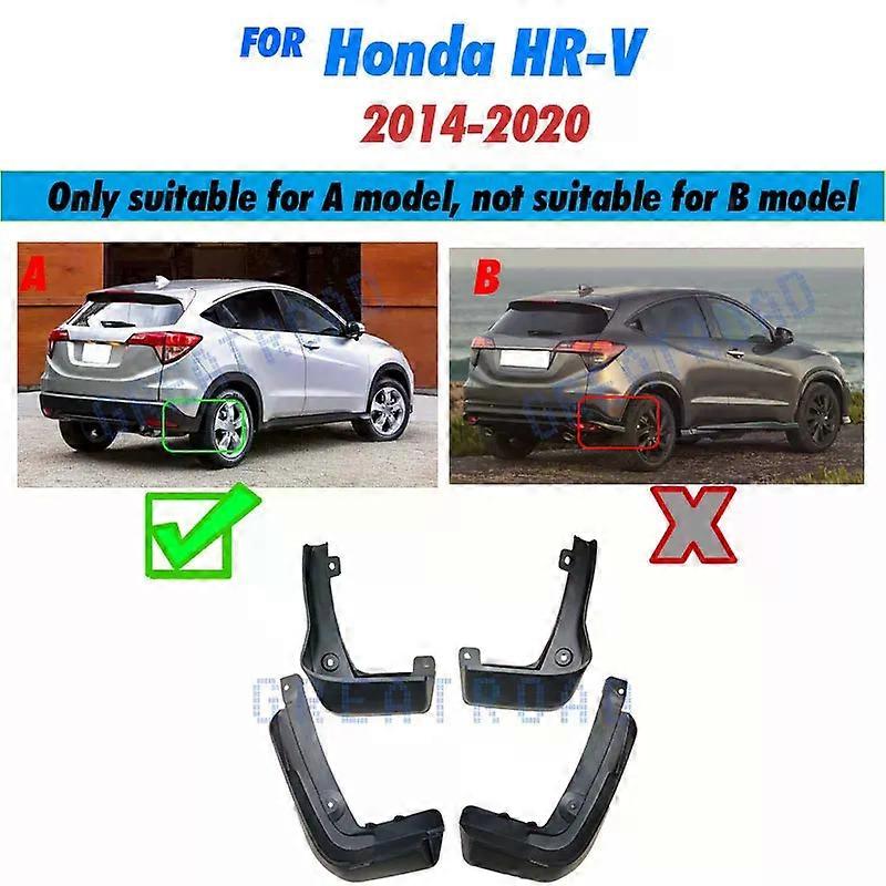 Exquisite Set Mud Flap Flaps For HONDA HR-V HRV VEZEL 2014 - 2020 Mudflaps Splash Guards Front Rear Mudguards 2014 15 16 17 18 19 2020