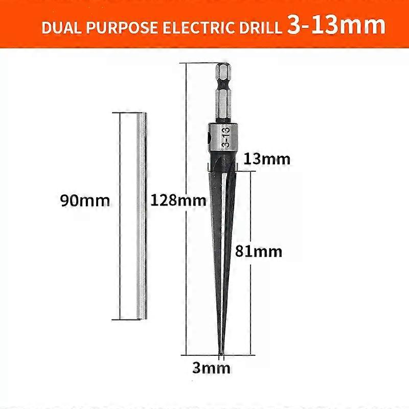 Electric Manual Drill Hand Taper Reamer Kit Bit Deburring Enlarge Pin Hole Handheld For Plastic Wood Metal Drilling Tools Device