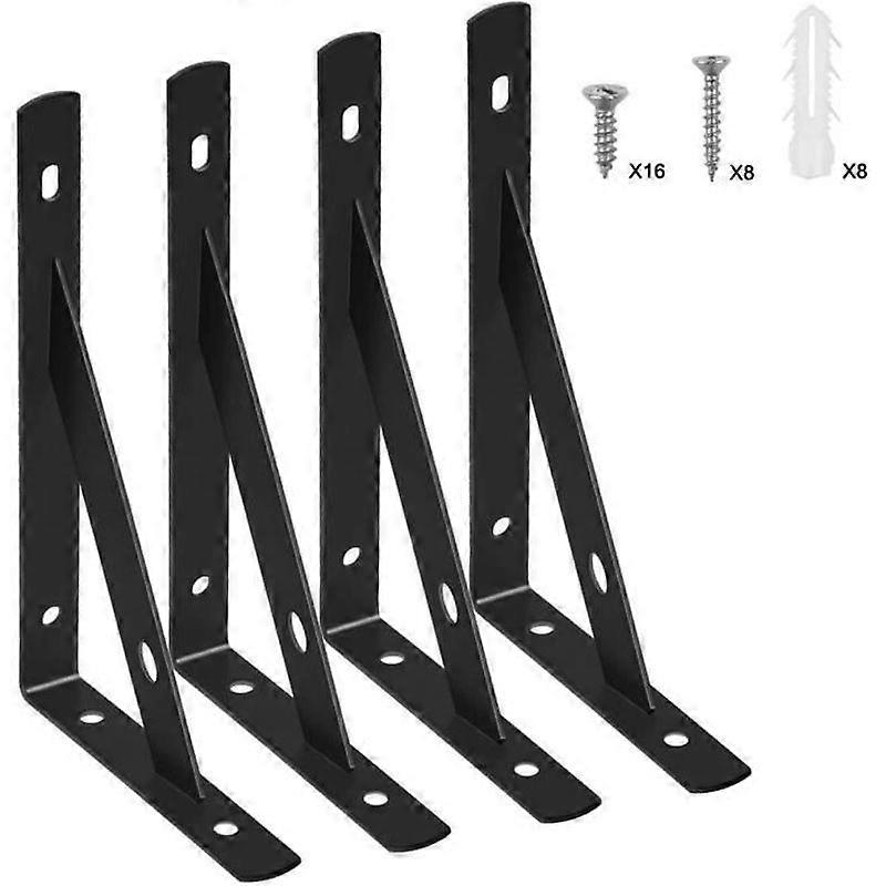 4 Pcs Wall Shelf Bracket 150cm Triangle Shelf Bracket Floating Hardware Support Bracket Fixing Bracket