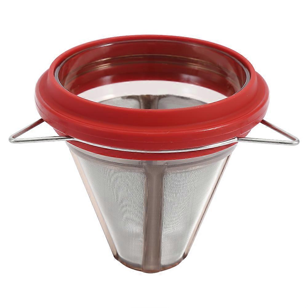 Stainless Steel Coffee Dripper Double Layer Pour Over Filter Cup 304 Stainless Steel Reusable Cone Style 2-4 Cup