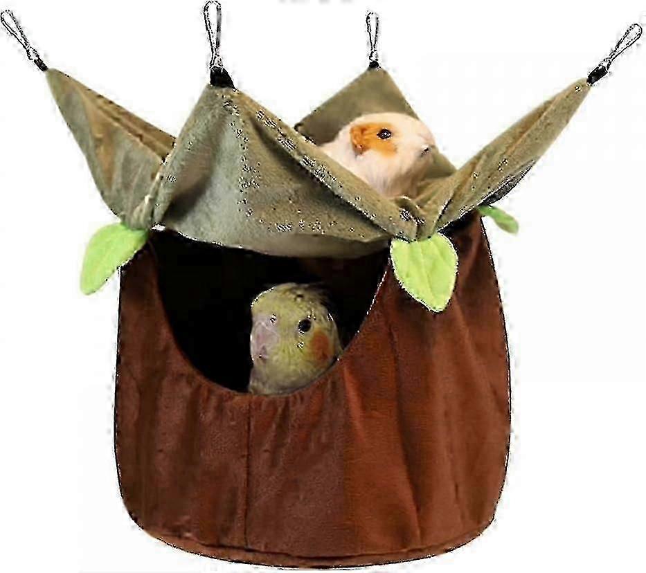 Guinea Pig Hammock,double-layer Hanging Ferret Rat Hamster Hammock Bed For Pet Guinea Pig Chinchilla Parrot Squirrel Hedgehog Playing And Sleeping
