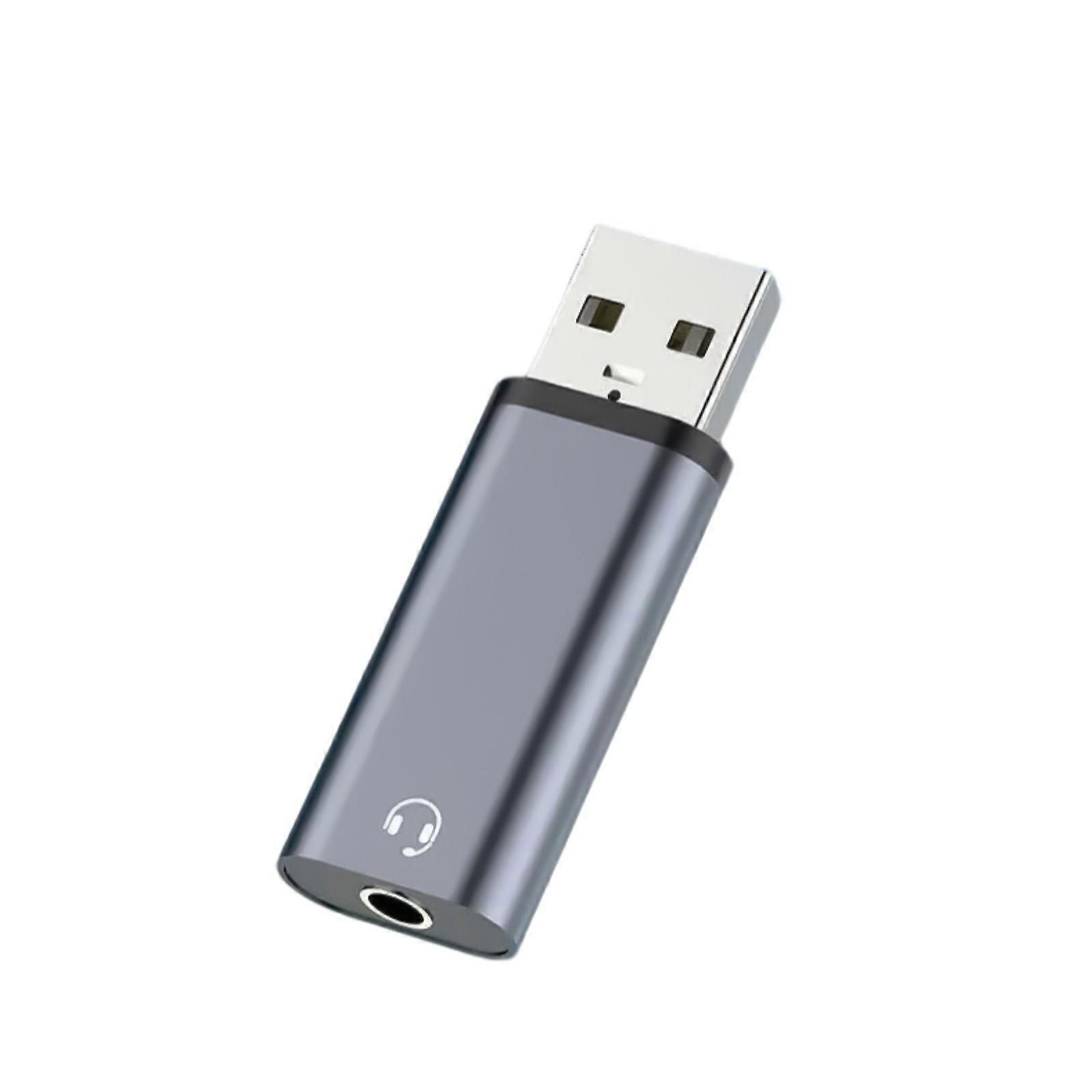 Quality USB to 3.5mm Audios Adapter with Smartly Chip for Clear Sound USB 5.1Channel Sound Card Wide Compatible