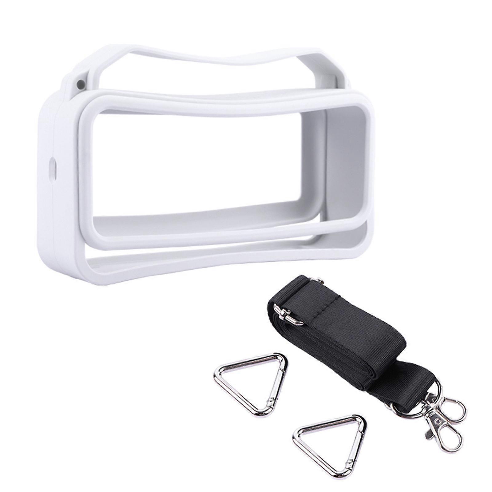 Silicone Case for Home Bluetooth-compatible Speaker Provides Full Protections and Convenient Carrying Option bright silver