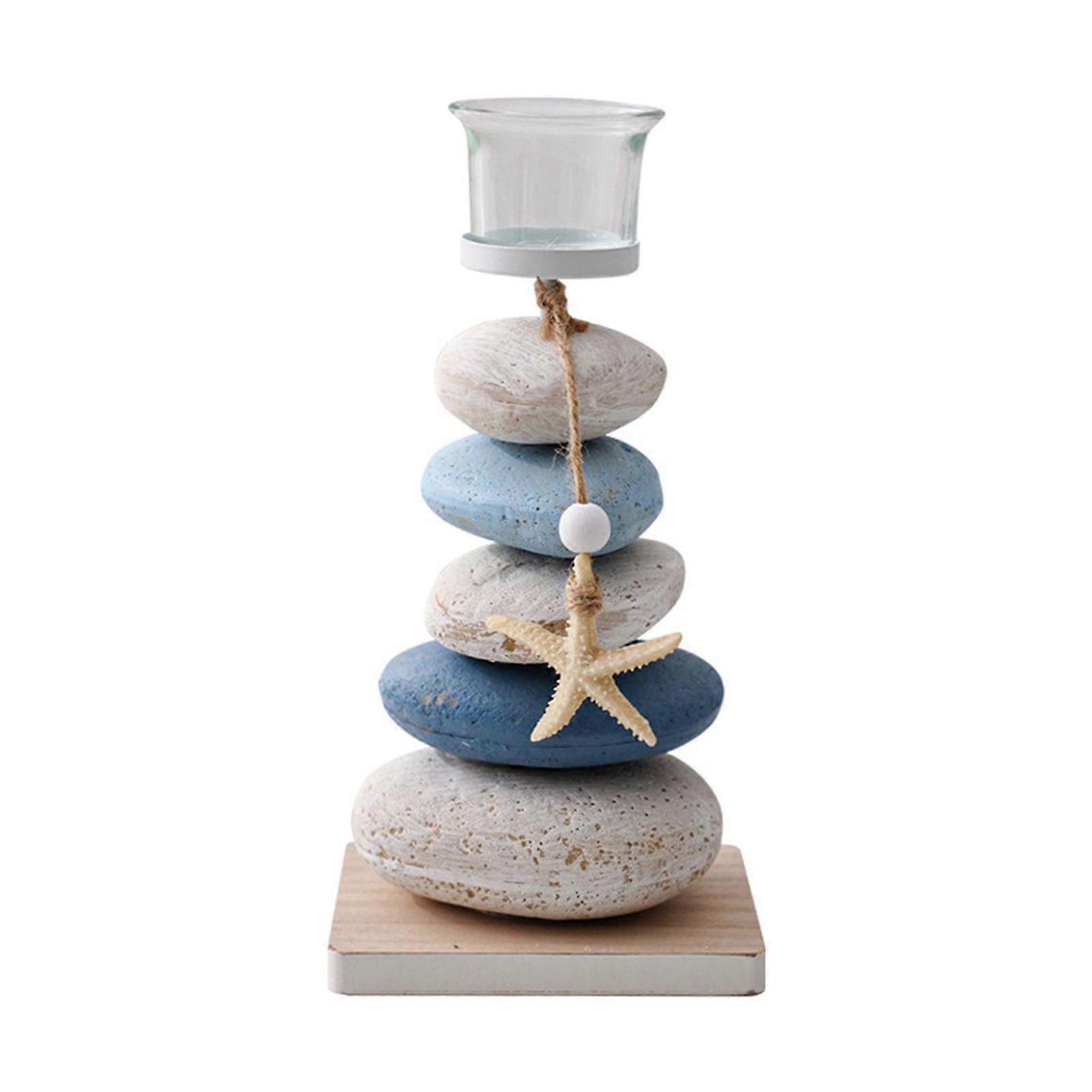 Candle Holder Mediterraneans Sea Stone Candlestick Decoration Ornaments Tabletop Decoration, Birthday Gift