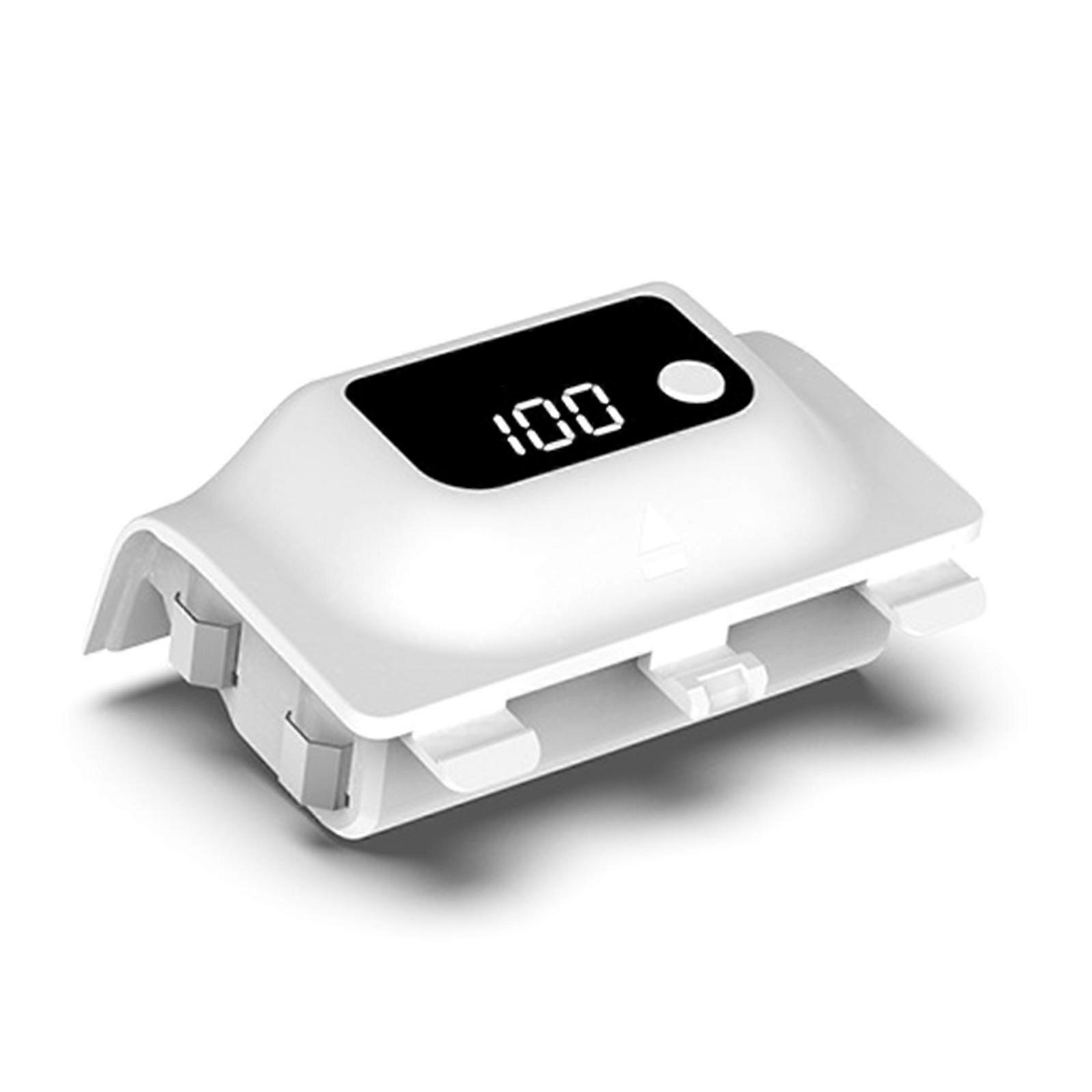Controller Rechargeable Battery Pack For XBS/XBX, 1400mAh High Capacity, LED Digital Display, Small Design  White