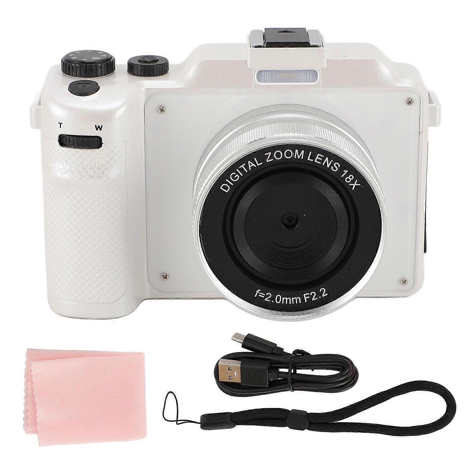 4k Digital Camera 64MP 1080P High Definition Autofocus Vlogging Camera 18X Zoom Portable Compact Tra