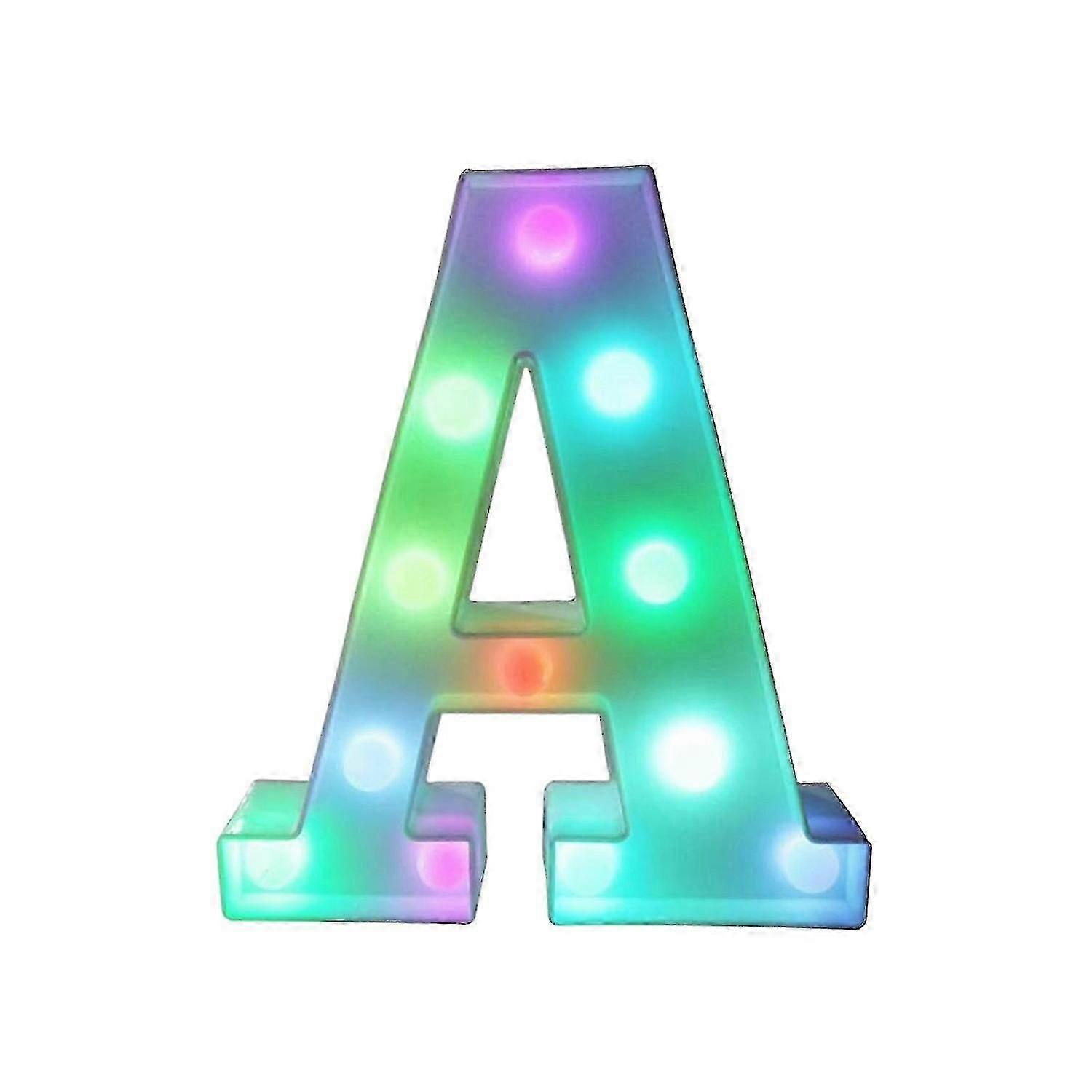 Colorful Led Marquee Letter Lights With Remote Party Bar Initial Letters With Lights Decorations For Home