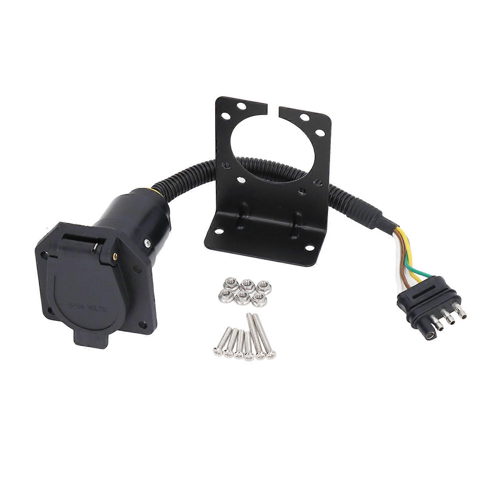 Jeu d’adaptateurs de remorque polyvalent, kit d’installation simple avec noyau intérieur en cuivre pur pour une conductivité optimale, complet avec étanche à la poussière et à l’eau