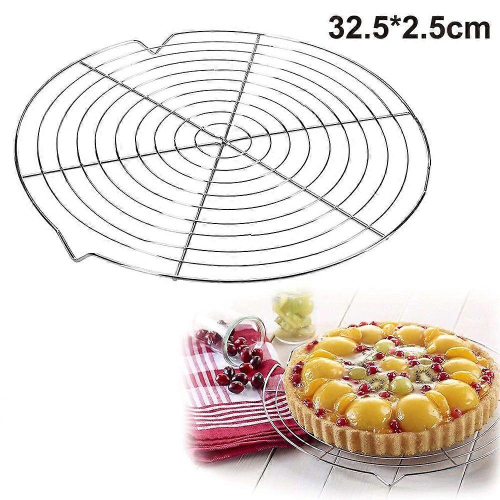 Baking cake net rack round cake net bread cooling rack  32.5 cm, cake rack for even and quick cooling