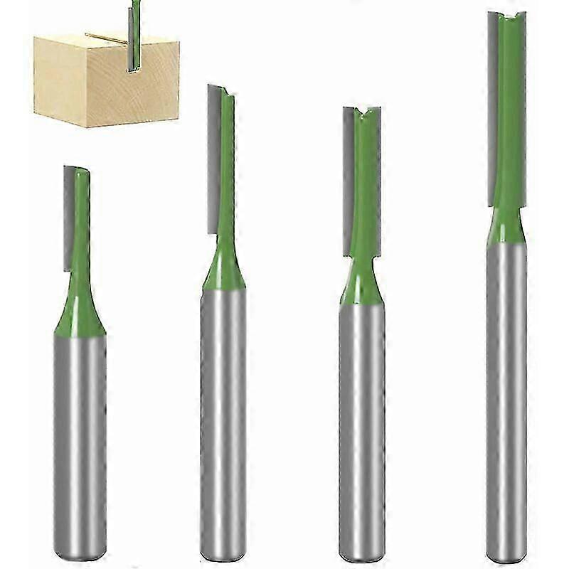 4 Pieces Copy Cutter with Top Bearing Straight Shank Shank Router Bit Flush Cutter Straight Shank Router Bit Woodworking Milling Milling Tools for Woo