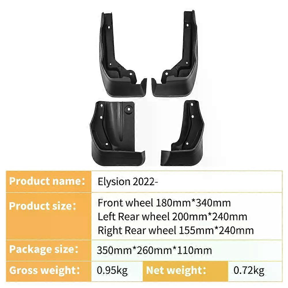 con 4 PCS Car Mudguards For Honda Elysion 2022-2024 Cladding Splash Mud Flaps Mud guard Mudflap Accessories