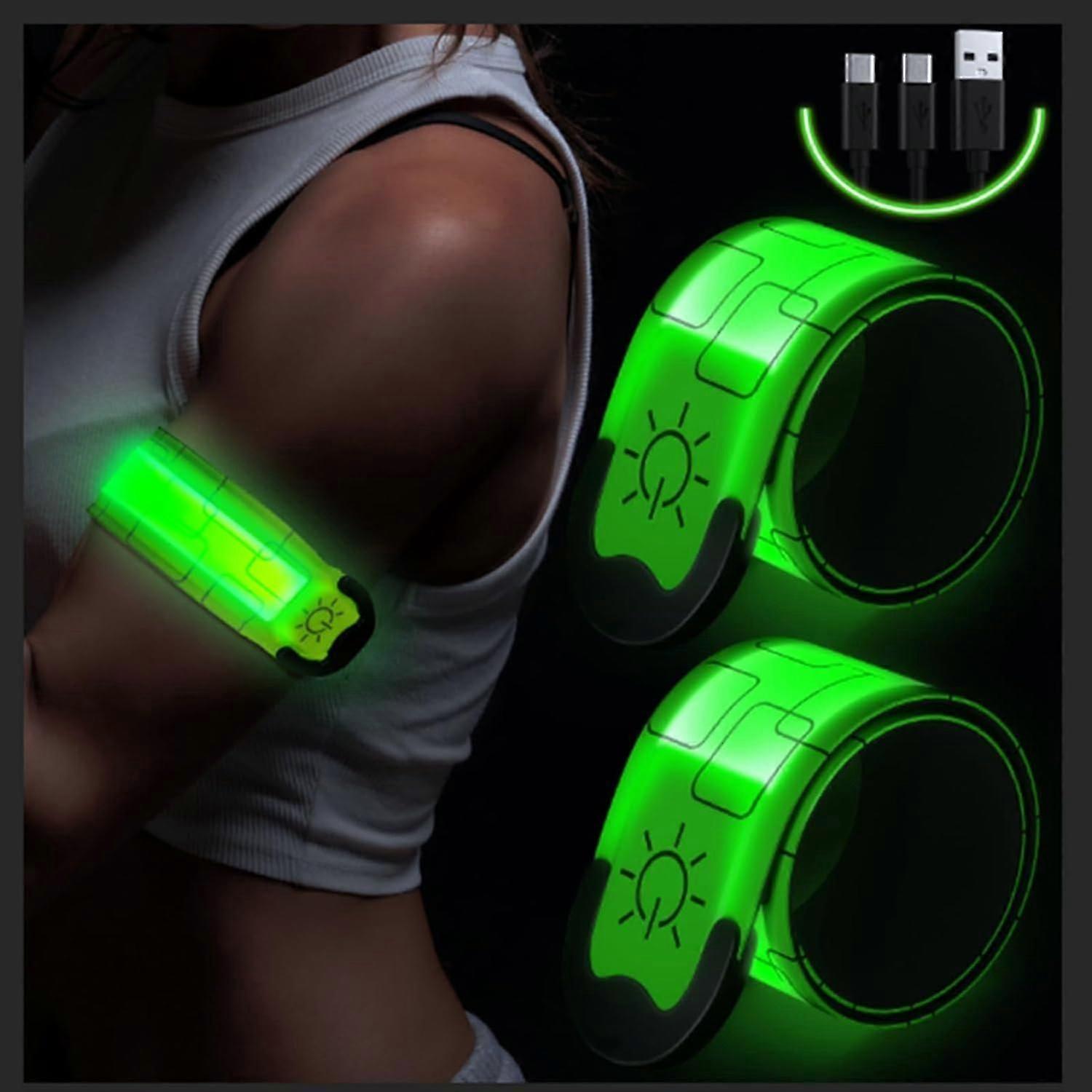 LED Armband Rechargeable for Running Walking at Night (2 Pack), Running Lights for Runners, Running Lights, High Visibility Reflective Running Gear Ad