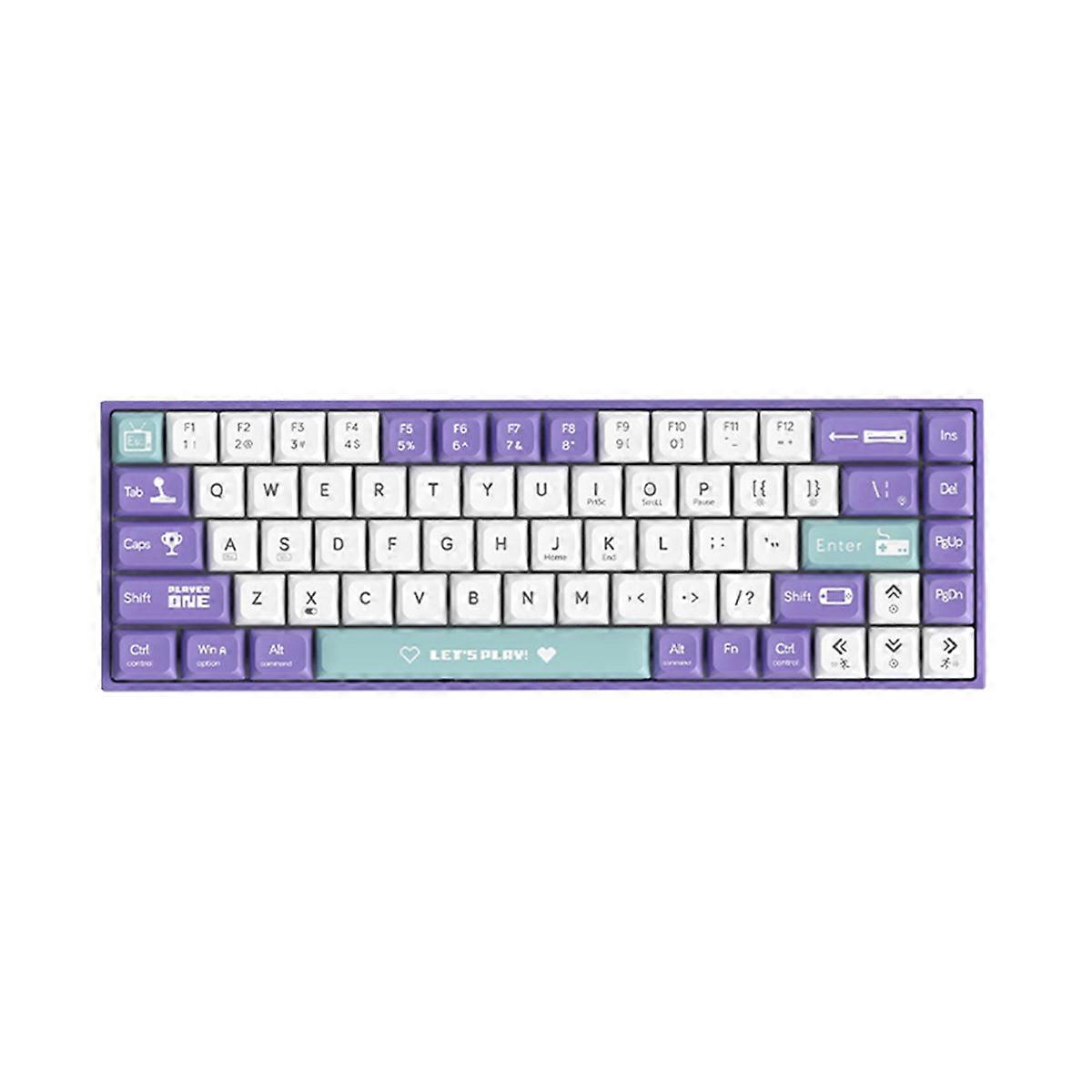  AK680 Gaming Mechanical Keyboard ABS Keycap white A