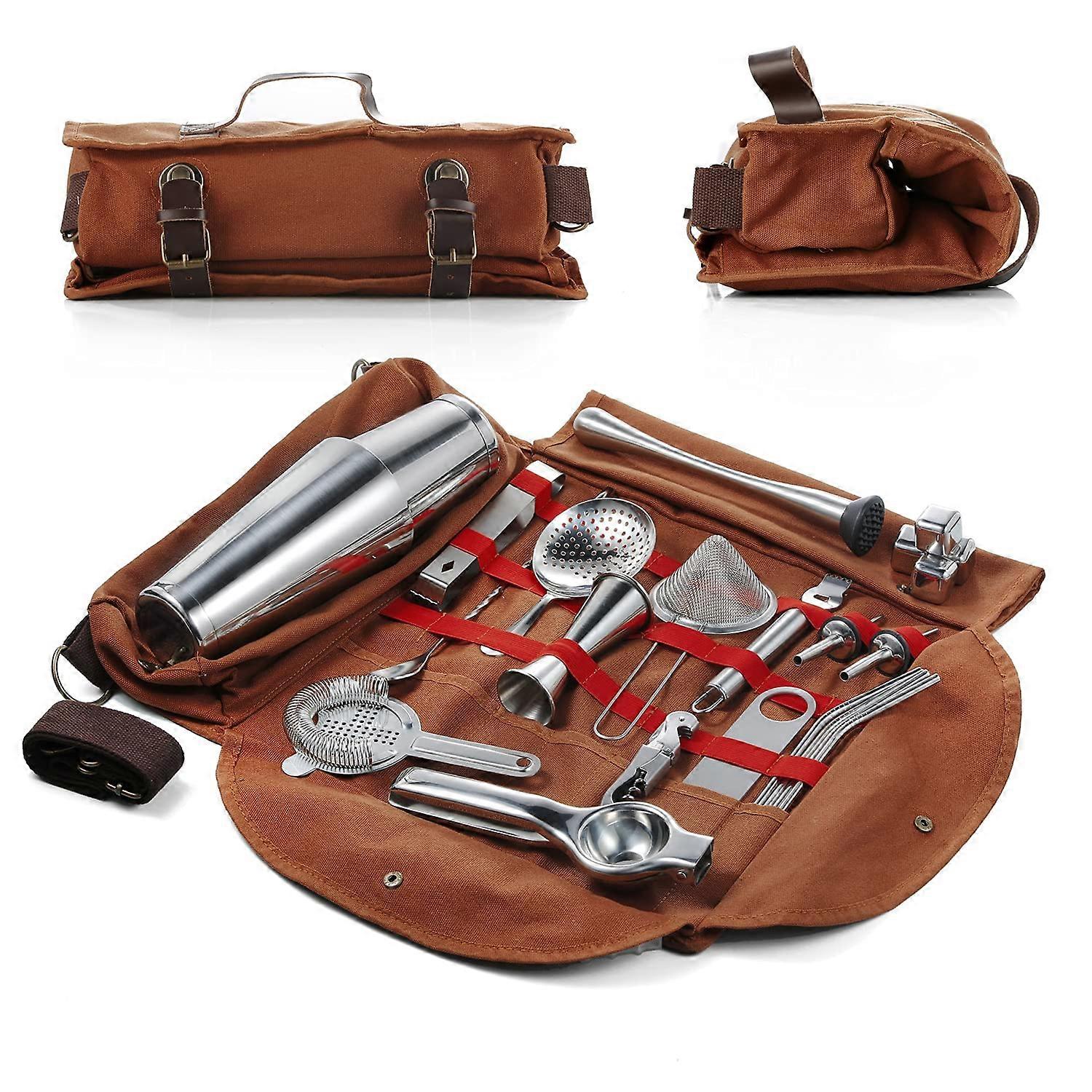 Bartender set gift for the bartender | Professional Mixology Bartender Set with Travel Set Bag