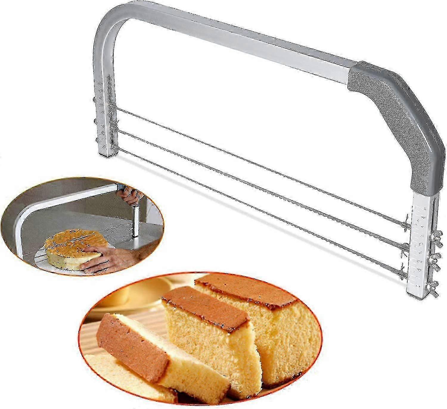 Cake Saw, 3 Adjustable Saw Blades, The Solution For Beginners To Succeed Their Cuts, But Will Also Delight Pastry Chefs.