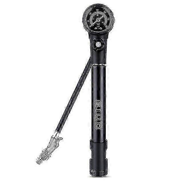 For 300Psi bike fork pump with gauge bicycle tyre inflator fits for presta schrader valve manual changing air pump bicycle - High-Pressure Bike Pump w