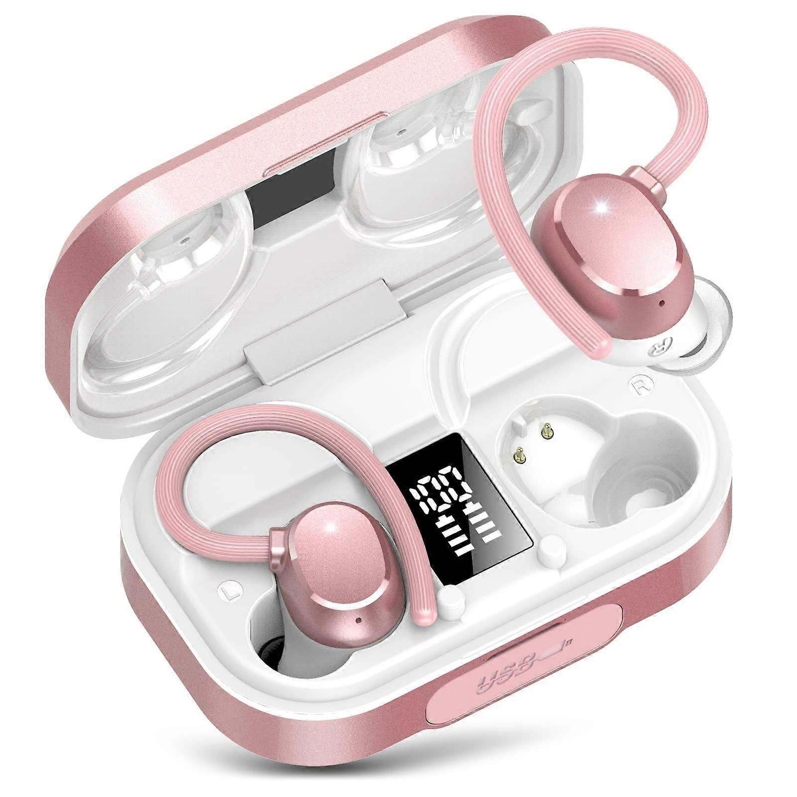 Wireless Earbuds V5.3 Bluetooth IPX7 Deep Bass Over Ear Sport for Running