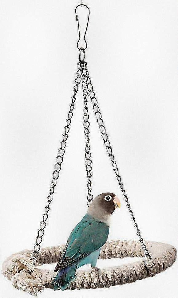 Parrot Swing Perch for Small & Medium Birds - ペットインコ用コットンロープスタンド