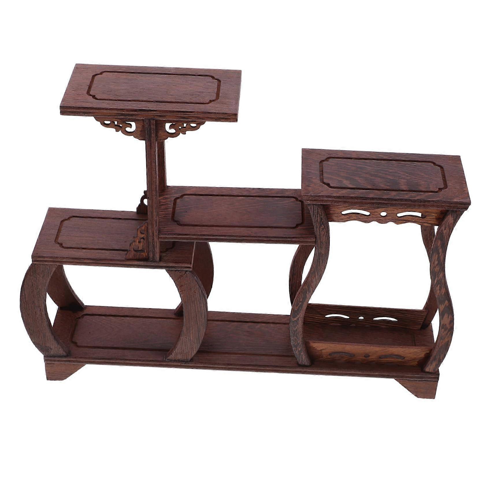 Wooden Assemble Display Stand for Showcasing Figurines and Collectibles