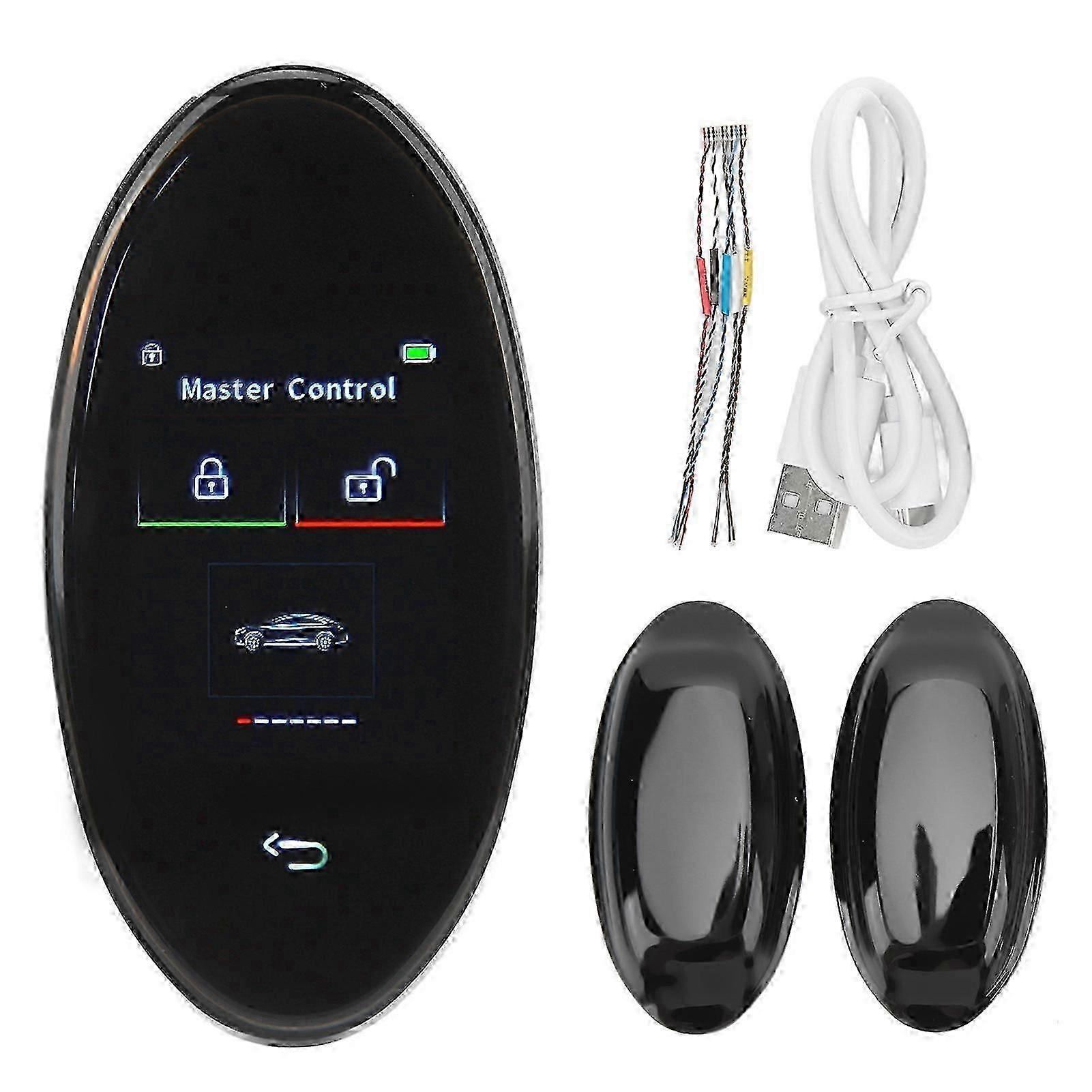 Smart Remote Car Key Anti Theft Sensitive Black Keyless Entry LCD Screen Remote Control Key for One Click Start Car