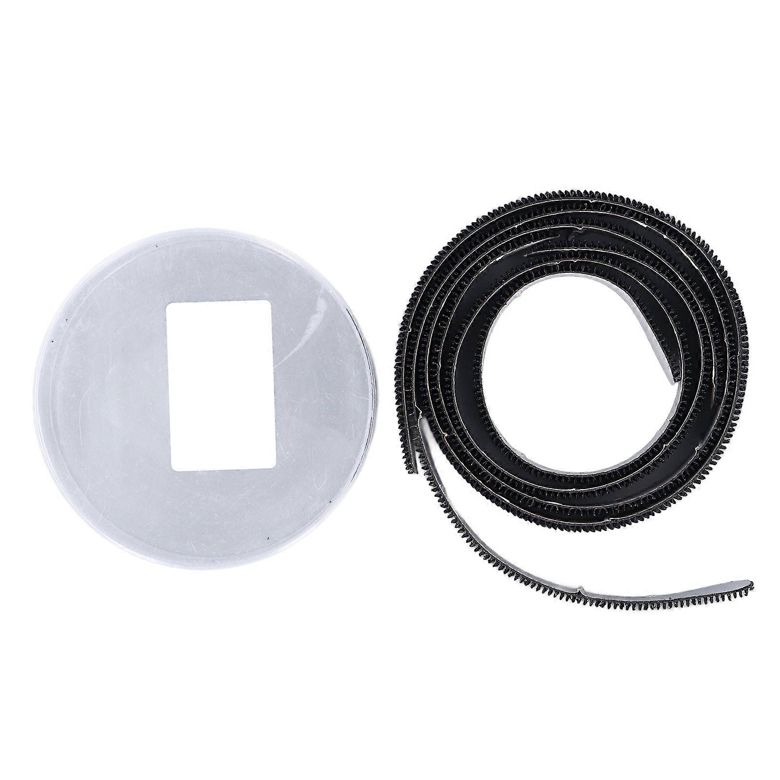 3Pcs Tennis Racket Head Frame Guard Tape Nylon Self Adhesive Hook and Loop Racquet Protection Tape for Tennis Rackets Black